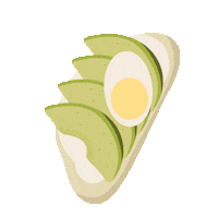 Toast Avocado Sticker