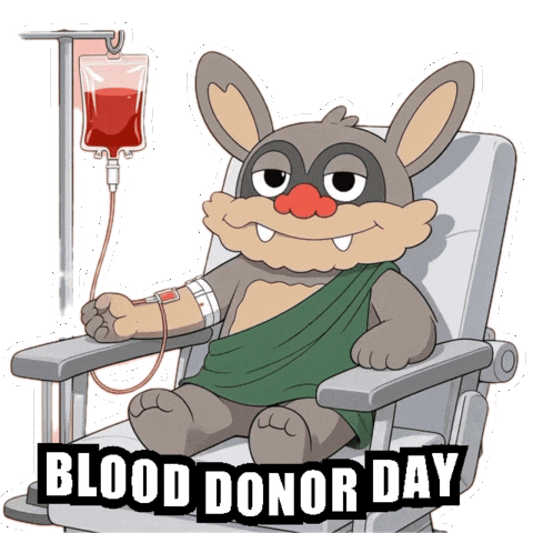 Red Cross Blood Sticker