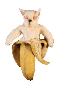 mighty-oak cat animation dog food Sticker