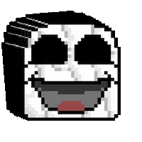 Happy 8 Bit Sticker by Deadstream