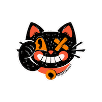 Black Cat Halloween Sticker