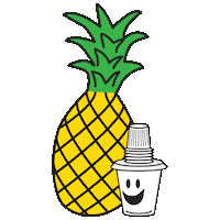 pina colada pineapple Sticker by Martha of Miami
