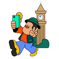 London Illustration Sticker by byjamesandrews
