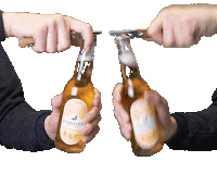 Cheers Sante Sticker by Pairdry