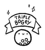Golf Triplebogey Sticker by Catharina Stewart
