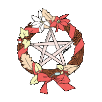 not your white christmas pagan wreath Sticker by Girlgaze