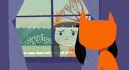 Sad Reflection GIF by Kitty Is Not A Cat