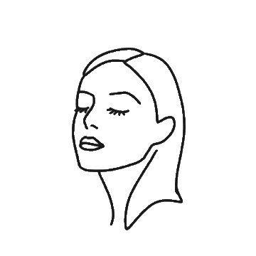 dearolivea woman face aesthetic lineart Sticker