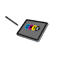 Escuela_CMYK ilustracion tableta escuela cmyk escuelacmyk Sticker