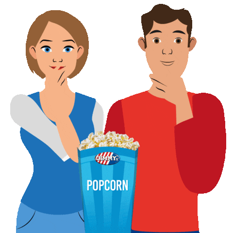 Jimmyspopcorn giphyupload movie cinema share Sticker