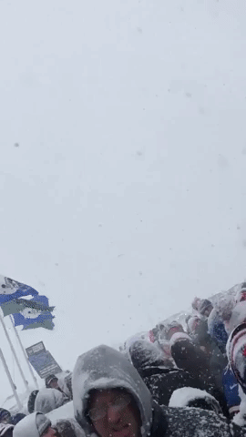 Lake-Effect Snow Does Not Deter Buffalo Bills Fans