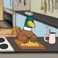 Brontomus duck bread baking bakken GIF