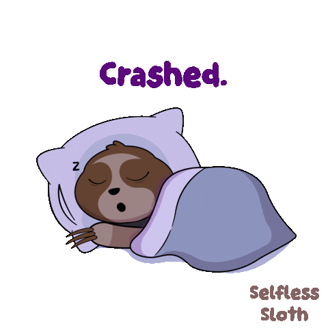 Sloth Crashing Sticker by VeeFriends