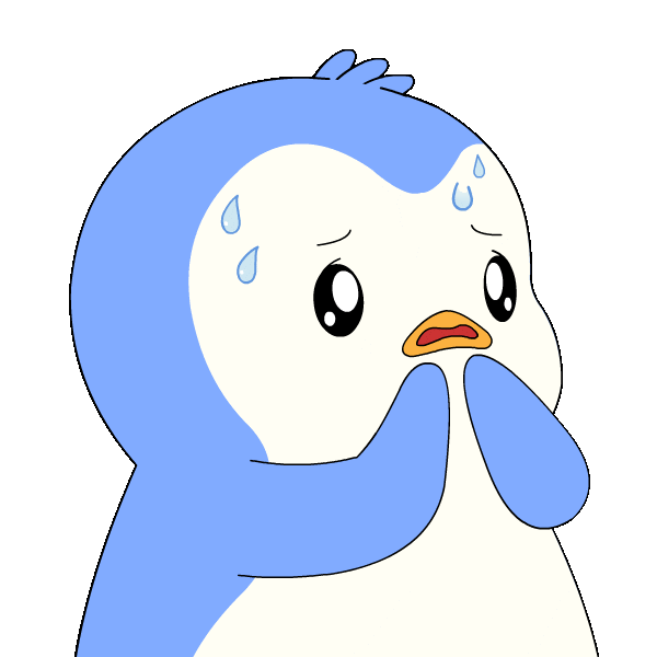 Scared Uh Oh Sticker by Pudgy Penguins