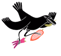 Bird Flying Sticker by Mirjam Debets