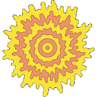 orange vortex Sticker by Jen Stark