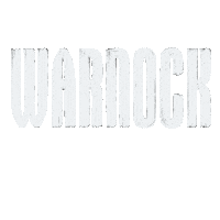 Text gif. Big white painted letters read, "Warnock," blue handwritten letters appear atop finish the phrase, "for the win."