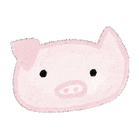 Wink Pig Sticker