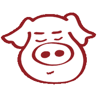T-HAM eat pig tham Sticker