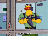 shooting homer simpson GIF