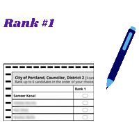 Rcv Sticker by Sameer Kanal for Portland City Council