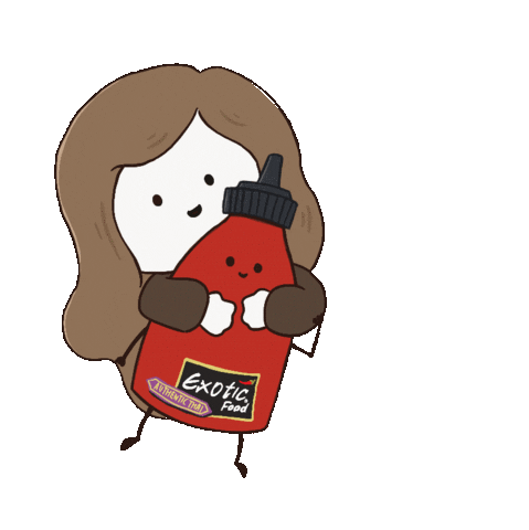 ExoticFoodThailand cute girl cartoon squeeze Sticker