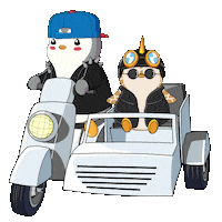 The Weekend Bike Sticker by Pudgy Penguins