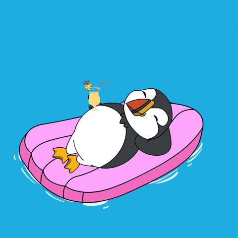 Swimming Pool Drinking GIF by Puffins
