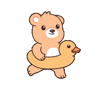 Happy Teddy Bear Sticker by BEARISH