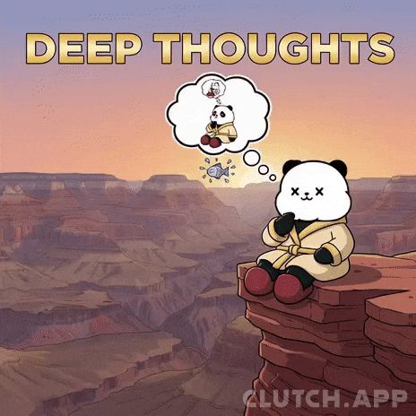 Thinking Too Hard Deep Thoughts GIF by Kanpai Pandas