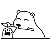 Bear Hello Sticker by Bearly Art