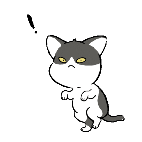 Cat Surprise Sticker by GORO