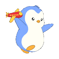 Flying On My Way Sticker by Pudgy Penguins