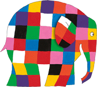 Elephant Elmer Sticker by Andersen Press