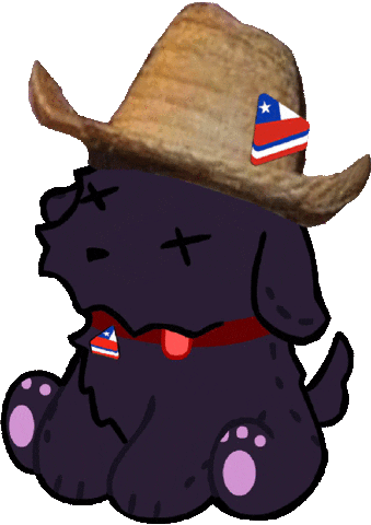 GhonzaloPls cute dog animal blink Sticker