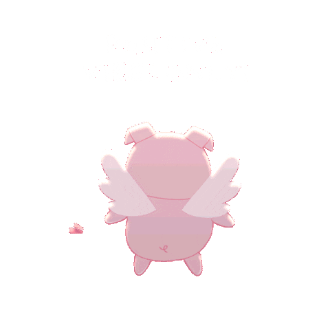 Happy Flying Pig Sticker by PositivelyPigasus