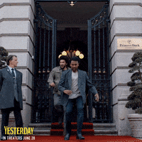 YesterdayMovie run the beatles fangirl paparazzi GIF
