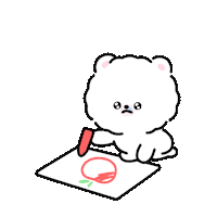 zziba_official dog puppy apology 강아지 Sticker