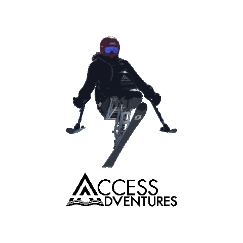 Skijump Monoski Sticker by Access Adventures