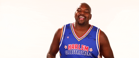 cracking up laughing GIF by Harlem Globetrotters