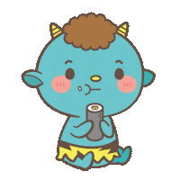 EstudioKudasai food kawaii eating demon Sticker