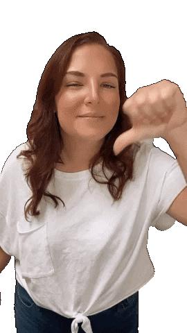 Dont Do It Thumbs Down Sticker by eclecticsocialsolutions