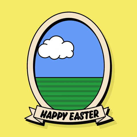 Happy Easter Bunny GIF by Curtains Cool