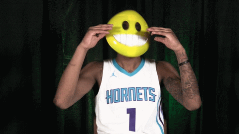 happy can't feel my face GIF by Charlotte Hornets