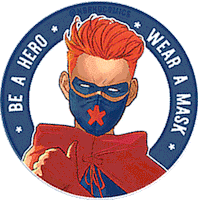 nbrhdcomics superhero hero comics wear a mask Sticker