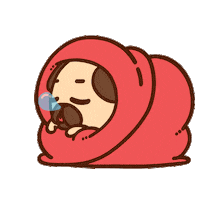 Tired Sleep Sticker by Puglie Pug