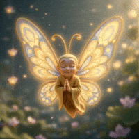 buddhaflyjourney animation cartoon sparkle hand GIF