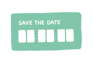 Dont Forget Save The Date Sticker by Piantando