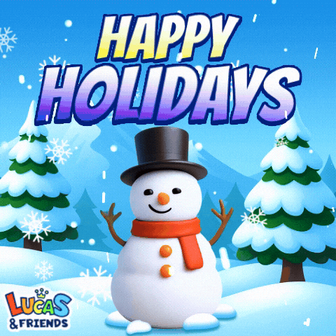 Merry Christmas GIF by Lucas and Friends by RV AppStudios