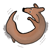 bonniekelso dog tail wienerdog bonniekelso Sticker